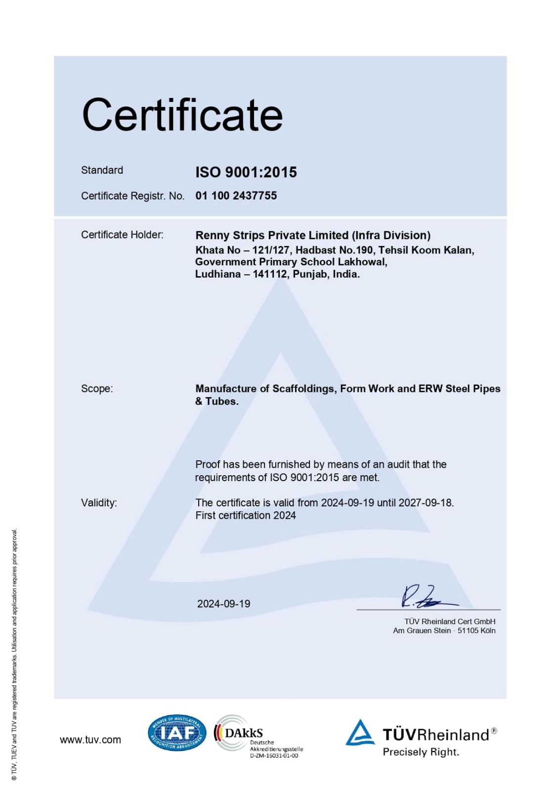 certificate